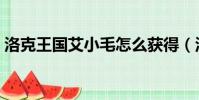 洛克王國艾小毛怎么獲得(洛克王國艾小毛)