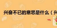 興奮不已的意思是什么(興奮不已的意思)