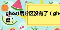 ghost后分區沒有了(ghost分區丟失只剩c盤)