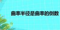 曲率半徑是曲率的倒數(曲率半徑)