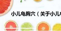 小兒龜胸穴(關于小兒龜胸穴簡介)