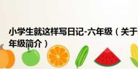 小學生就這樣寫日記-六年級(關于小學生就這樣寫日記-六年級簡介)