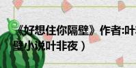 《好想住你隔壁》作者:葉非夜(好想住你隔壁小說葉非夜)