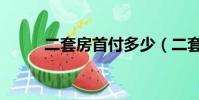 二套房首付多少(二套房貸首付)