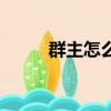 群主怎么加好友（群主怎么加人）