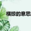 橫掠的意思解釋《燕子》（橫掠的意思）