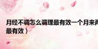月經不調怎么調理最有效一個月來兩次(月經不調怎么調理最有效)
