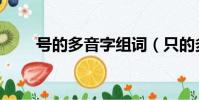 號的多音字組詞(只的多音字組詞)