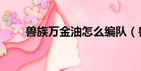 獸族萬金油怎么編隊(獸族萬金油)
