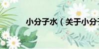 小分子水(關于小分子水簡介)