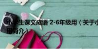 小學生課文成語 2-6年級用(關于小學生課文成語 2-6年級用簡介)