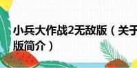小兵大作戰2無敵版(關于小兵大作戰2無敵版簡介)