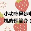 小功率異步電動機修理（關于小功率異步電動機修理簡介）