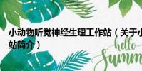 小動物聽覺神經生理工作站(關于小動物聽覺神經生理工作站簡介)