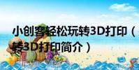 小創客輕松玩轉3D打印(關于小創客輕松玩轉3D打印簡介)
