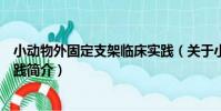 小動物外固定支架臨床實踐(關于小動物外固定支架臨床實踐簡介)