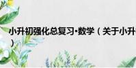 小升初強化總復習·數學(關于小升初強化總復習·數學簡介)