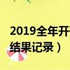 2019全年開碼結果記錄查詢（2019全年開碼結果記錄）