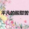 平凡的酸甜苦辣（關于平凡的酸甜苦辣介紹）