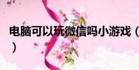 電腦可以玩微信嗎小游戲(電腦可以玩微信嗎)