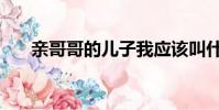 親哥哥的兒子我應該叫什么(親哥哥)