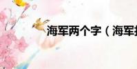海軍兩個字(海軍打一字)