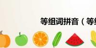 等組詞拼音(等組詞)