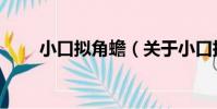 小口擬角蟾(關于小口擬角蟾簡介)