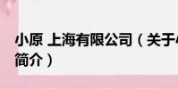 小原 上海有限公司(關于小原 上海有限公司簡介)