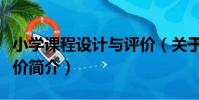 小學課程設計與評價(關于小學課程設計與評價簡介)