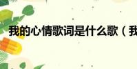 我的心情歌詞是什么歌(我的好心情歌詞)