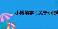 小博填字(關于小博填字簡介)