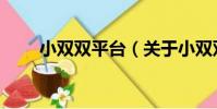 小雙雙平臺(關于小雙雙平臺簡介)