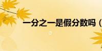 一分之一是假分數嗎(一分之一)