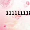 11111111轉化為十六進制（11 11 11）