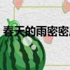 春天的雨密密麻麻的像（密密的春雨像什么）