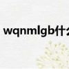 wqnmlgb什么意思?（wqnmlgb什么意思）