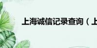 上海誠信記錄查詢(上海誠信網)