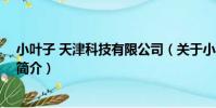 小葉子 天津科技有限公司(關于小葉子 天津科技有限公司簡介)