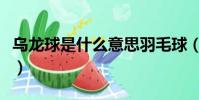 烏龍球是什么意思羽毛球(烏龍球是什么意思)
