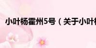 小葉楊霍州5號(關于小葉楊霍州5號簡介)