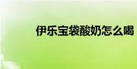 伊樂寶袋酸奶怎么喝(伊樂寶)