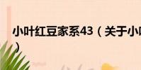 小葉紅豆家系43(關于小葉紅豆家系43簡介)