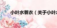 小葉水蓑衣(關于小葉水蓑衣簡介)