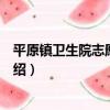 平原鎮衛生院志愿服務隊（關于平原鎮衛生院志愿服務隊介紹）