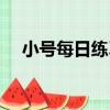 小號每日練習（關于小號每日練習簡介）