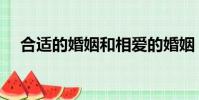 合適的婚姻和相愛的婚姻(合適的婚姻)