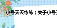 小號天天練練(關于小號天天練練簡介)
