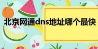 北京網通dns地址哪個最快(北京網通dns)