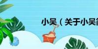 小吳(關于小吳簡介)